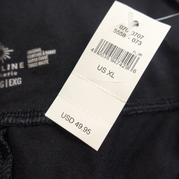 Women's Offline by Aerie Super Flare High Rise Fold-Over Leggings Black size XL - Picture 9 of 10